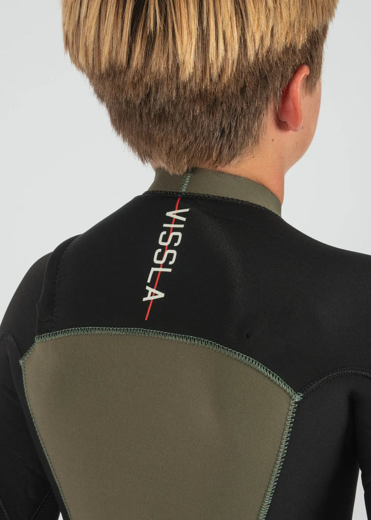 Vissla Kids Wetsuit 7 Seas Boys 3-2 Warbird Full Chest Zip Fullsuit