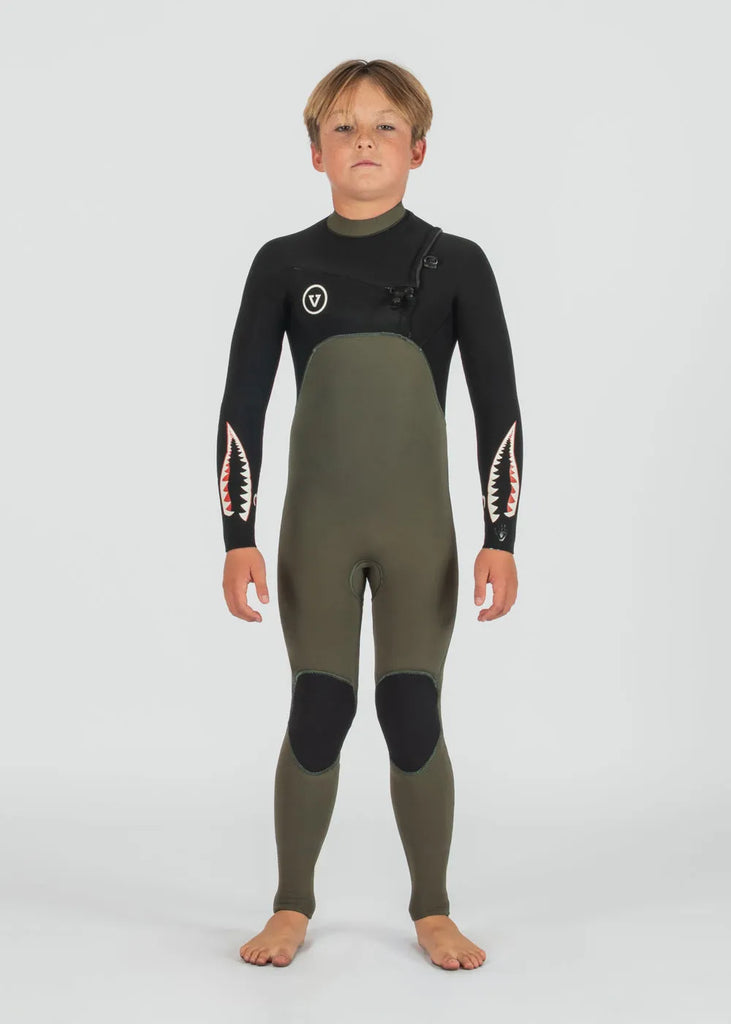 Vissla Kids Wetsuit 7 Seas Boys 3-2 Warbird Full Chest Zip Fullsuit