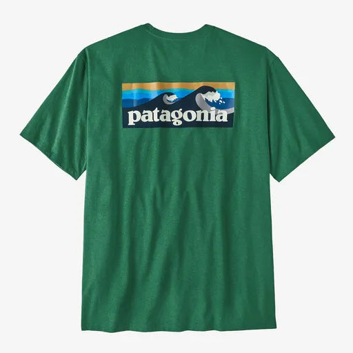 Patagonia Mens Shirt Boardshort Logo Pocket Responsibili-Tee