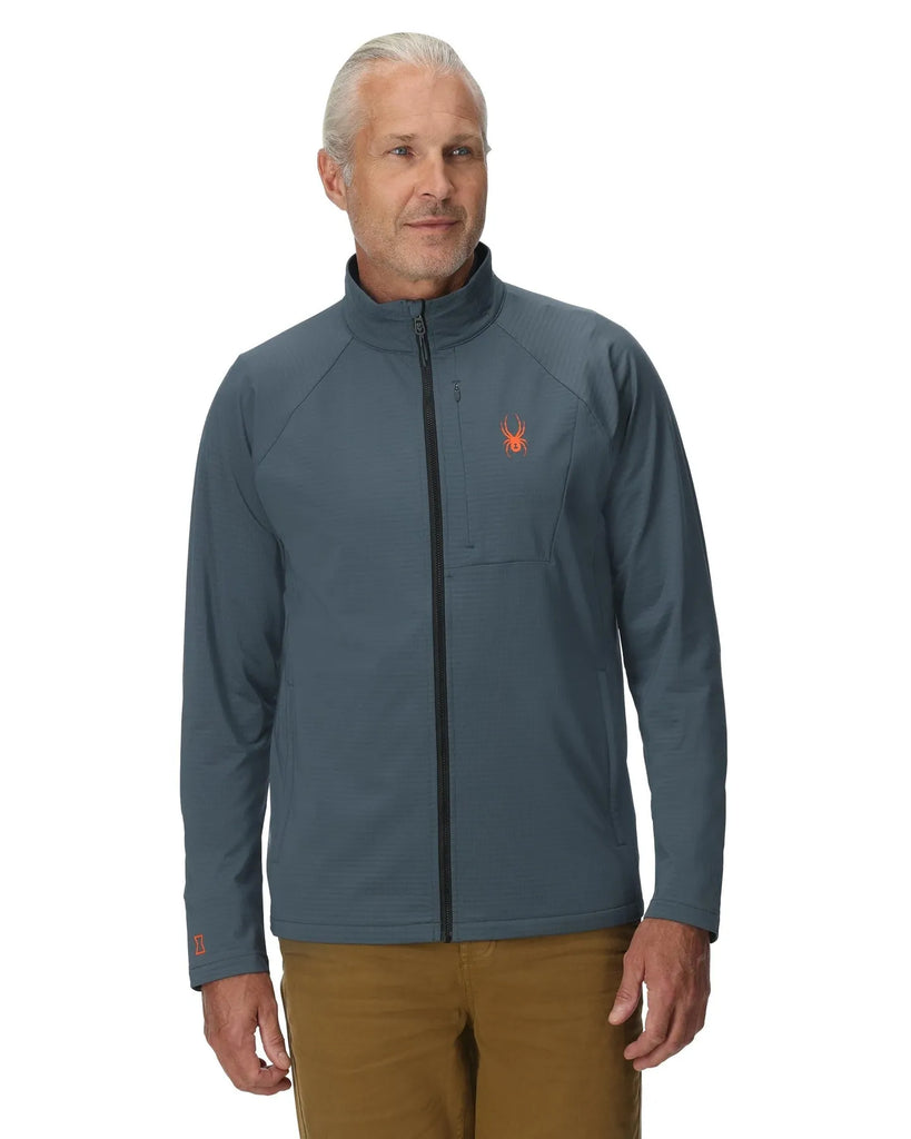 Spyder Mens Snow Layers Gridweb Full Zip Jacket