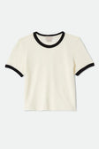 Brixton Womens Shirt Carefree Organic Garment Dye Ringer