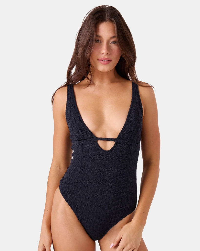 Roxy Womens Swimsuit Haleiwa Plunge One Piece