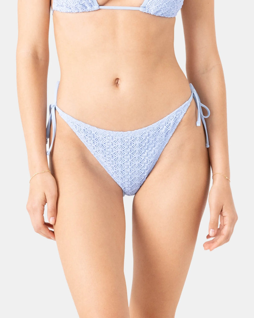 Roxy Womens Bikini Bottoms Crochet Tie Side Cheeky