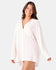 Roxy Womens Shirt Solid Crinkle Long Sleeve Cover Up Camp Shirt