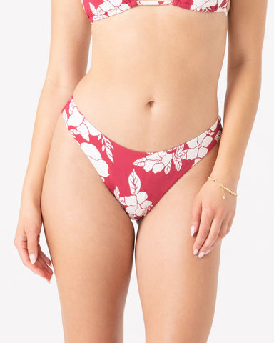 Roxy Womens Bikini Bottoms Hibiscus Hideaway Scoop Cheeky