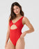 Roxy Womens Swimsuit Rib Roxy Love Knot Peek A Boo One Piece Moderate