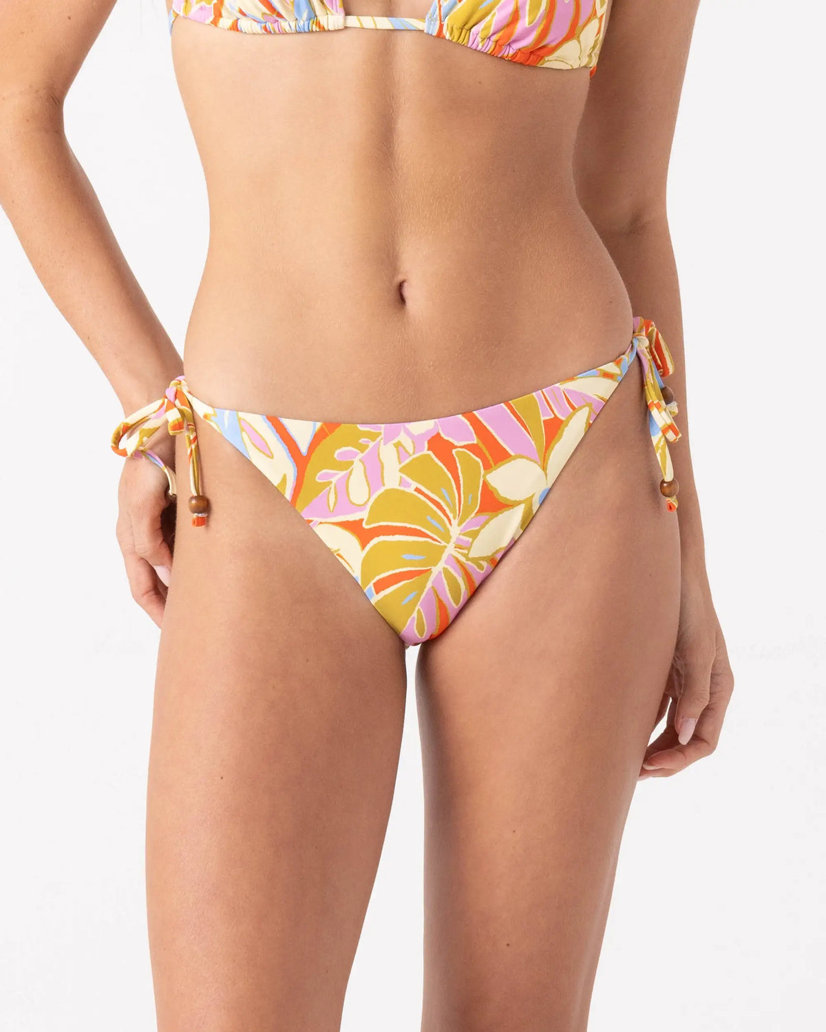 Roxy Womens Bikini Bottoms Tropicool Scoop Tie Side Cheeky