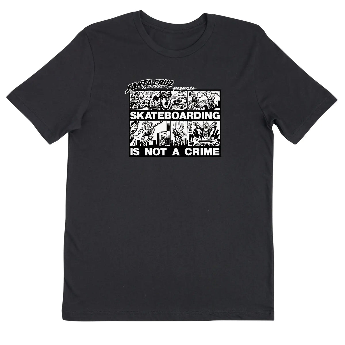 Santa Cruz Skateboards Mens Shirt Roskopp Crime Comic