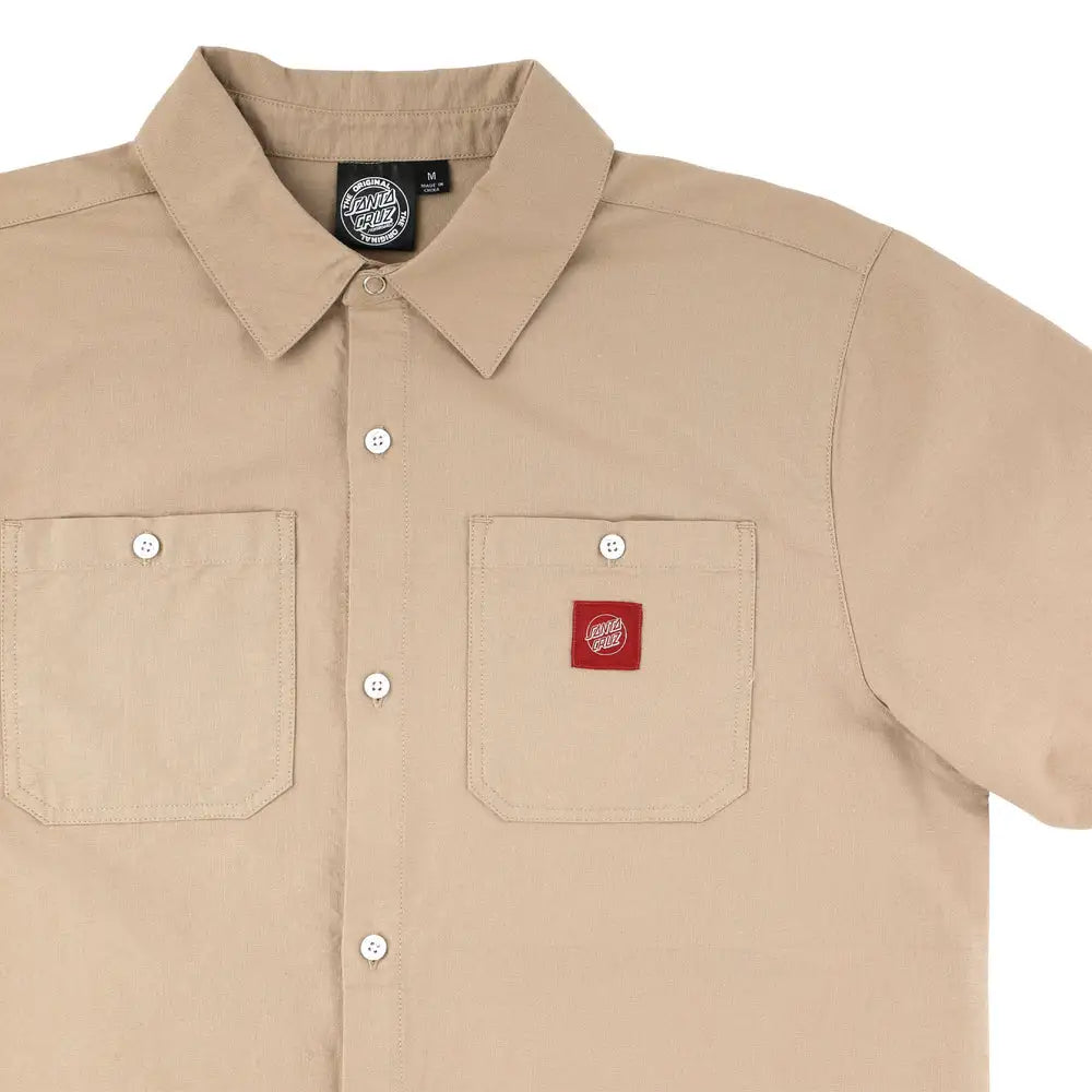 Santa Cruz Skateboards Mens Woven Opus Santa Cruz Work Shirt