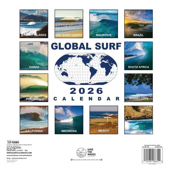 Global Surf Tide 2026 Calendar