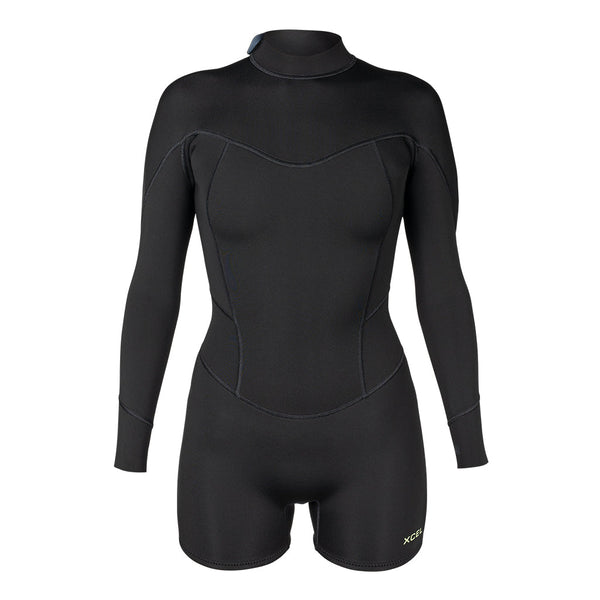 Xcel Women's Axis Long Sleeve Back Zip Boy Short Spring Wetsuit 2mm DS