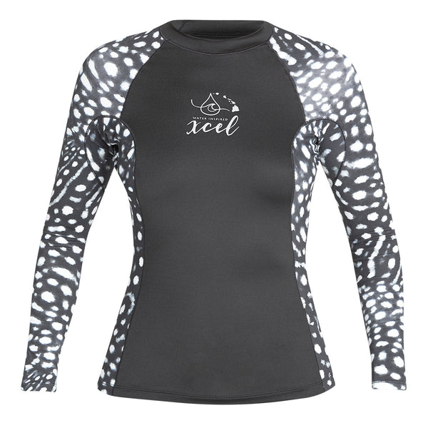Xcel Women's Ocean Ramsey Water Inspired Premium Stretch Long Sleeve UV Top DS