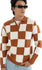 Rhythm Mens Shirt Rhumba Check Knit Long Sleeve Polo