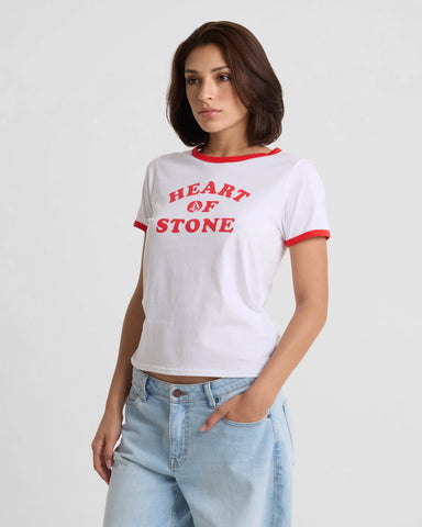 Volcom Womens Shirt Brk Up Ringer Tee