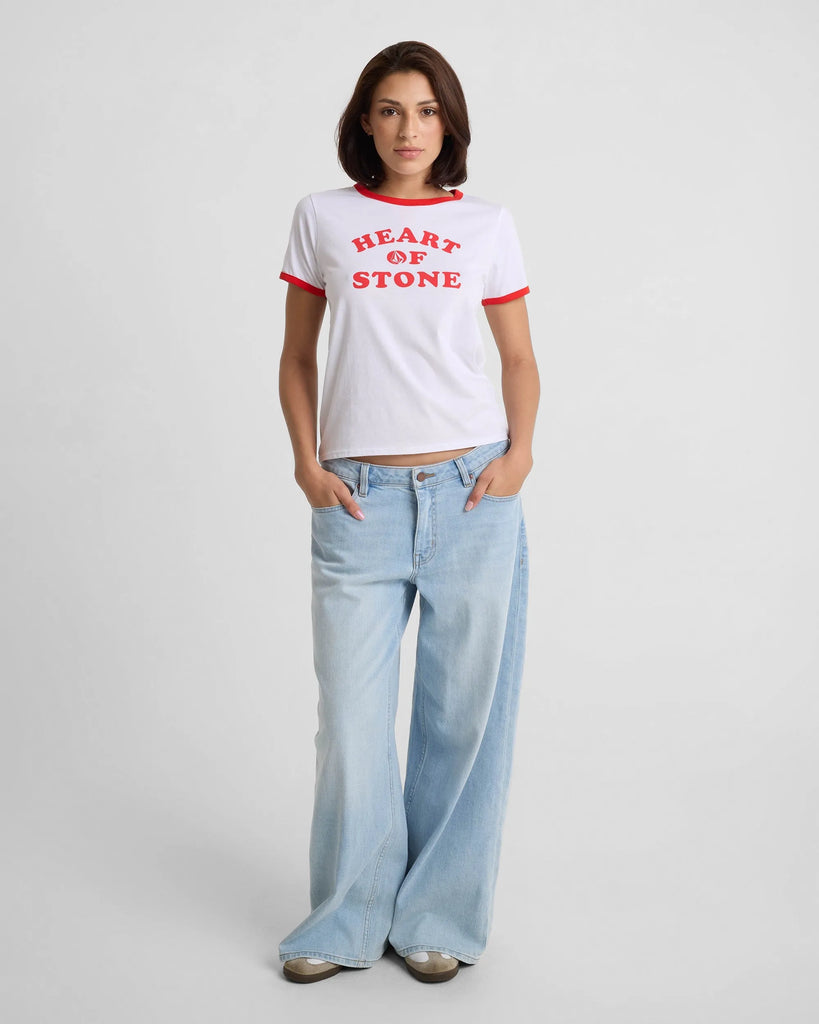Volcom Womens Shirt Brk Up Ringer Tee