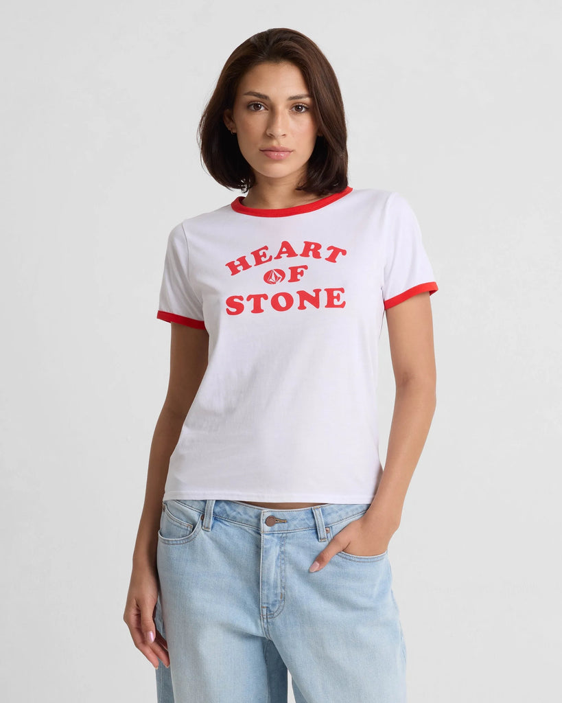 Volcom Womens Shirt Brk Up Ringer Tee
