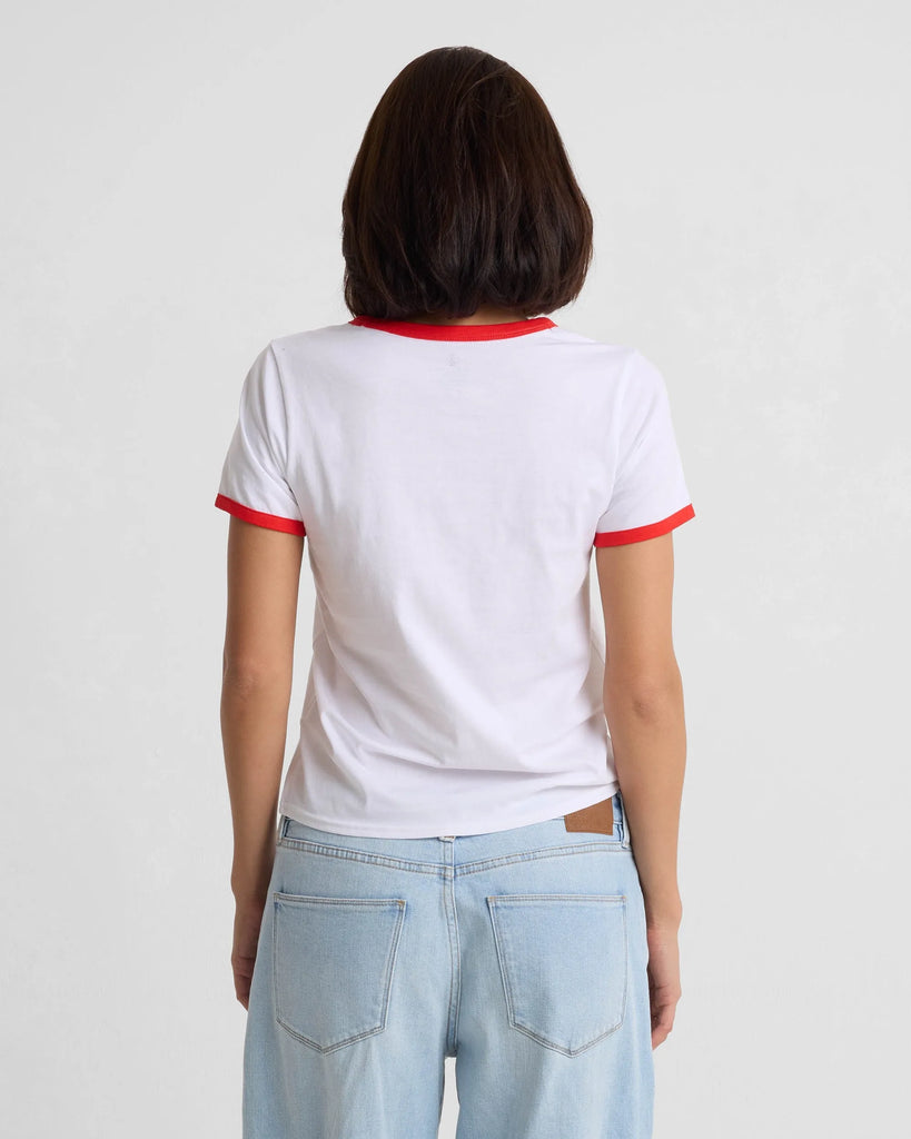 Volcom Womens Shirt Brk Up Ringer Tee