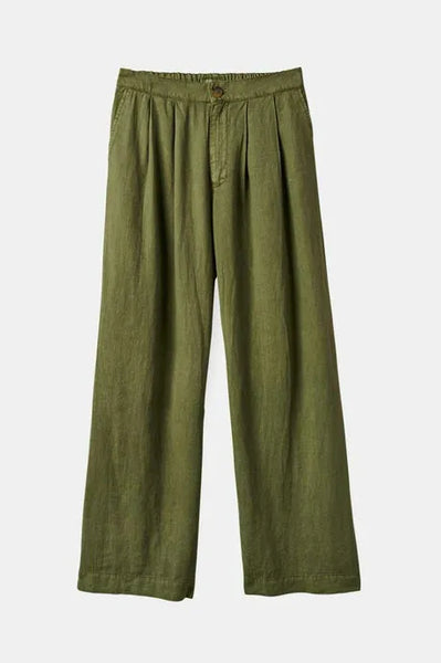 Brixton Womens Pants Vintage Linen Blend Wide Leg