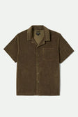 Brixton Mens Knit Bunker French Terry Cloth Camp Collar
