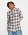Volcom Mens Shirt Caden Plaid Long Sleeve