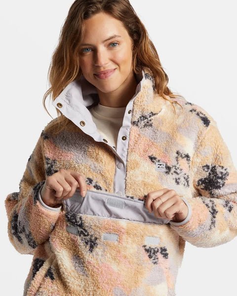 Billabong Womens Sweatshirt Switchback Mock Neck Fleece