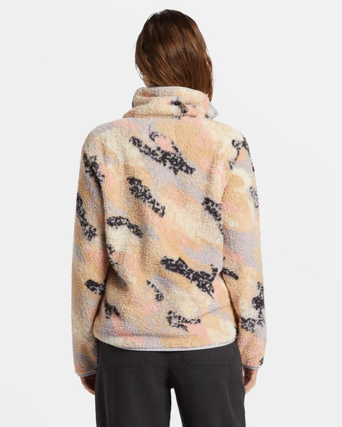 Billabong Womens Sweatshirt Switchback Mock Neck Fleece