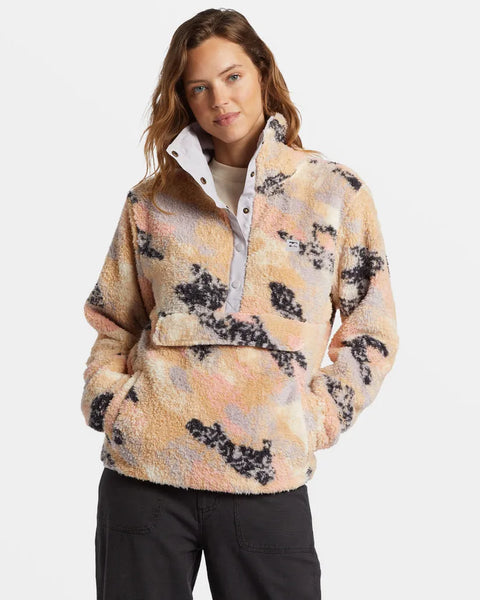 Billabong Womens Sweatshirt Switchback Mock Neck Fleece
