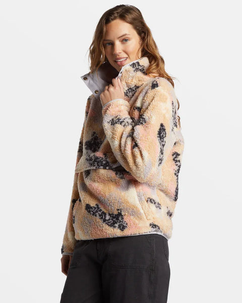 Billabong Womens Sweatshirt Switchback Mock Neck Fleece