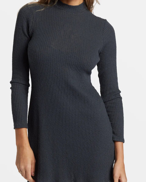 Billabong Womens Dress Dawn Long-Sleeve Mini