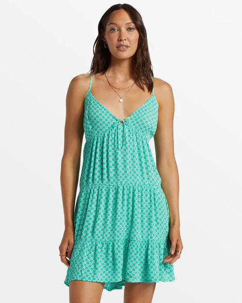 Billabong Womens Dress Sweetest Heart Tiered Mini