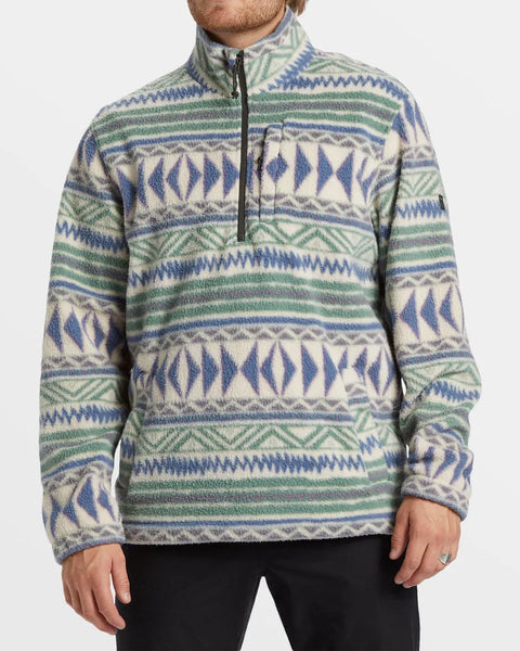 Billabong Mens Sweatshirt Boundary Half-Zip Mock Neck Fleece