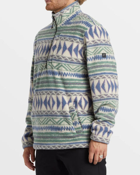 Billabong Mens Sweatshirt Boundary Half-Zip Mock Neck Fleece