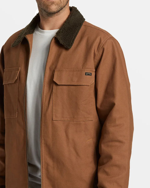Billabong Mens Jacket Barlow Sherpa Canvas