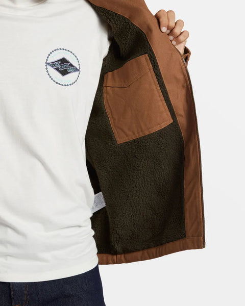 Billabong Mens Jacket Barlow Sherpa Canvas