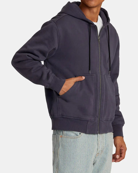 RVCA Mens Sweatshirt  Chainmail Zip-Up Hooded