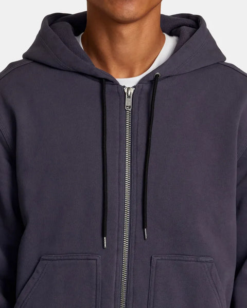 RVCA Mens Sweatshirt  Chainmail Zip-Up Hooded