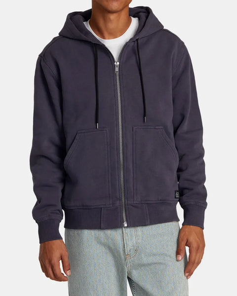 RVCA Mens Sweatshirt  Chainmail Zip-Up Hooded