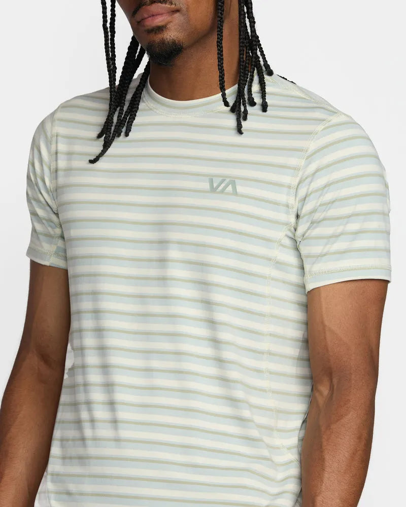 RVCA Mens Shirt Sport Vent Stripe