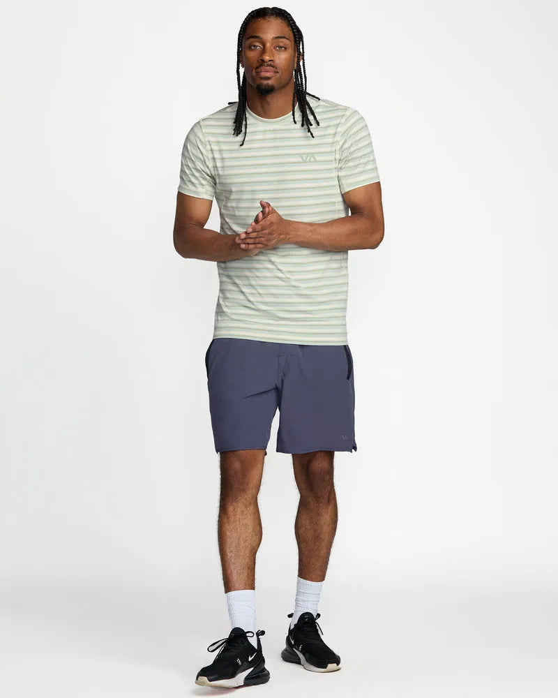 RVCA Mens Shirt Sport Vent Stripe
