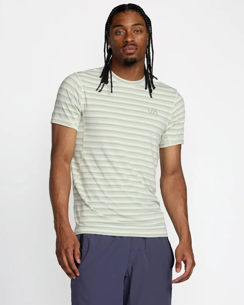 RVCA Mens Shirt Sport Vent Stripe