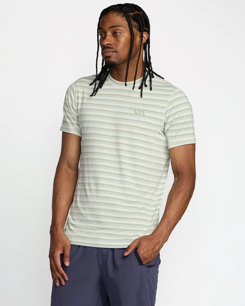 RVCA Mens Shirt Sport Vent Stripe