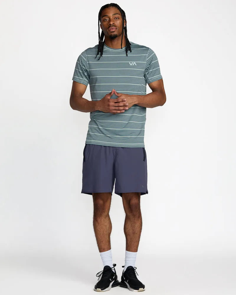 RVCA Mens Shirt Sport Vent Stripe