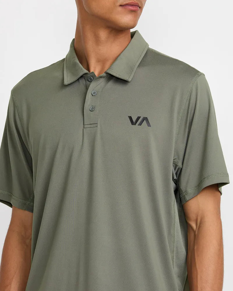 RVCA Mens Knit Sport Vent Polo