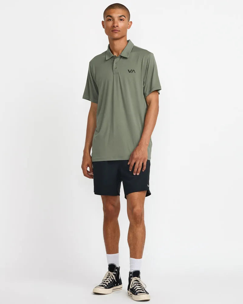 RVCA Mens Knit Sport Vent Polo
