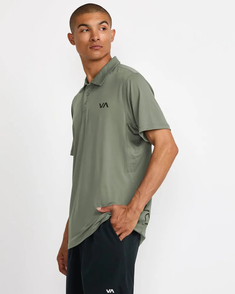 RVCA Mens Knit Sport Vent Polo