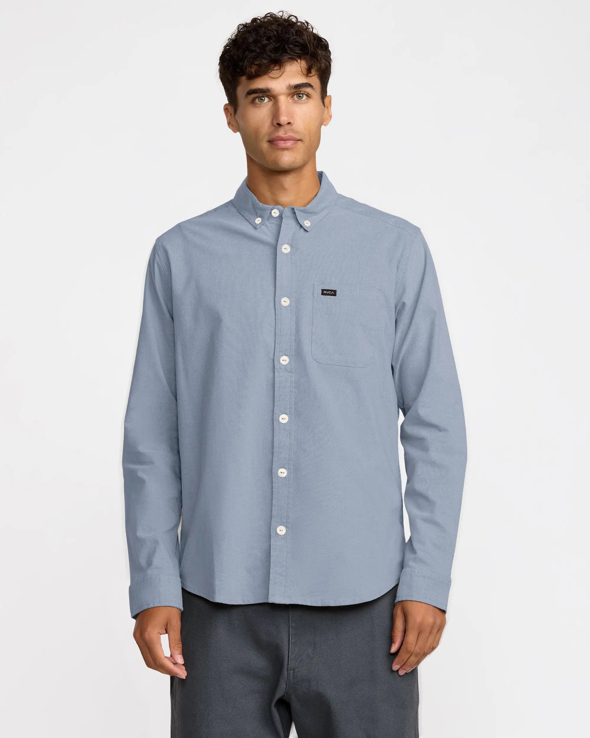 RVCA Mens Shirt That'll Do Long Sleeve