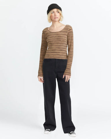 Volcom Womens Shirt Fantasy Time Long Sleeve Top