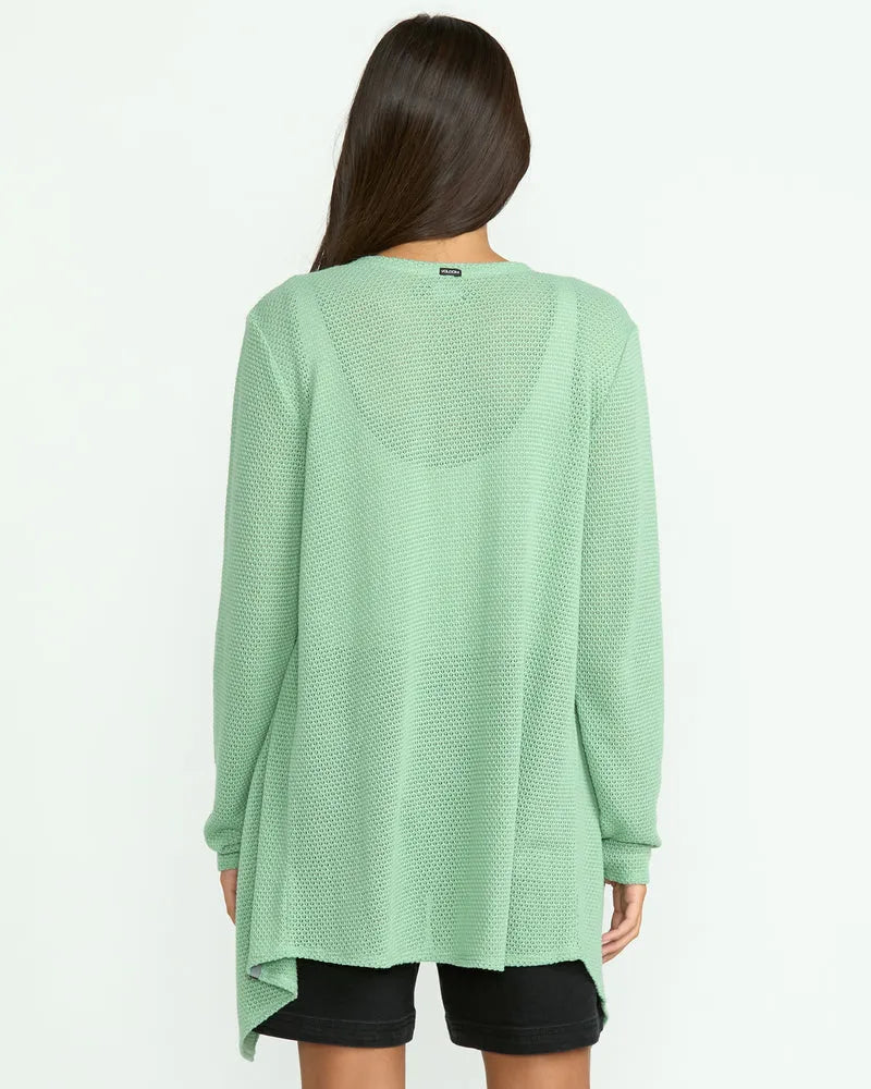 Volcom Womens Sweater Go Go Wrap Cardigan