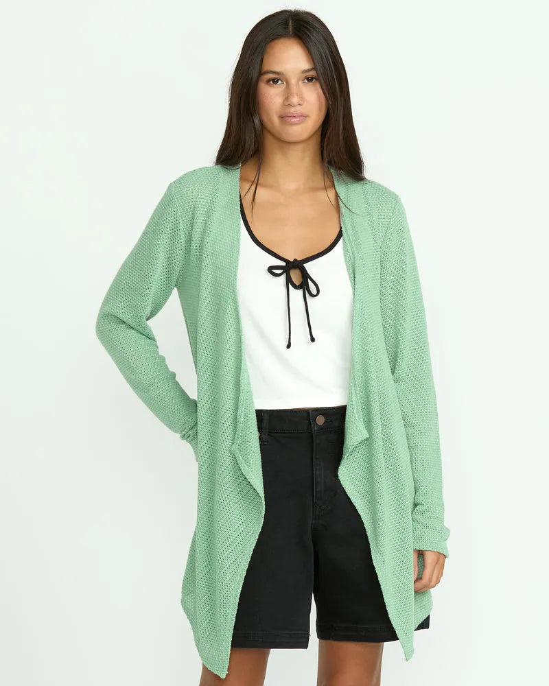 Volcom Womens Sweater Go Go Wrap Cardigan