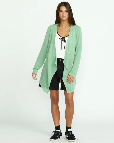 Volcom Womens Sweater Go Go Wrap Cardigan